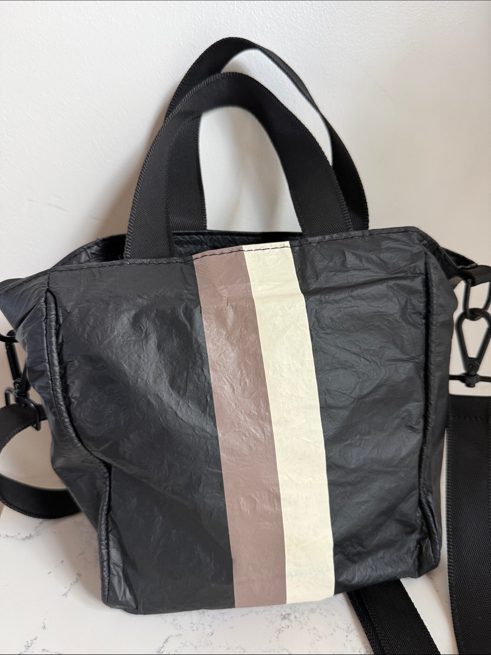ALOHA Collection Le Voyageur crossbody bag Caffe On Black Color - Picture 5 of 14